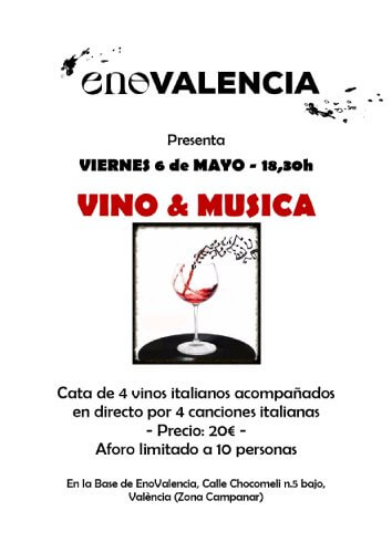 Vino y música 4 Vinos italianos + 4 Canciones (Evento) EnoValencia - Cata, eventos y venta de vino 7