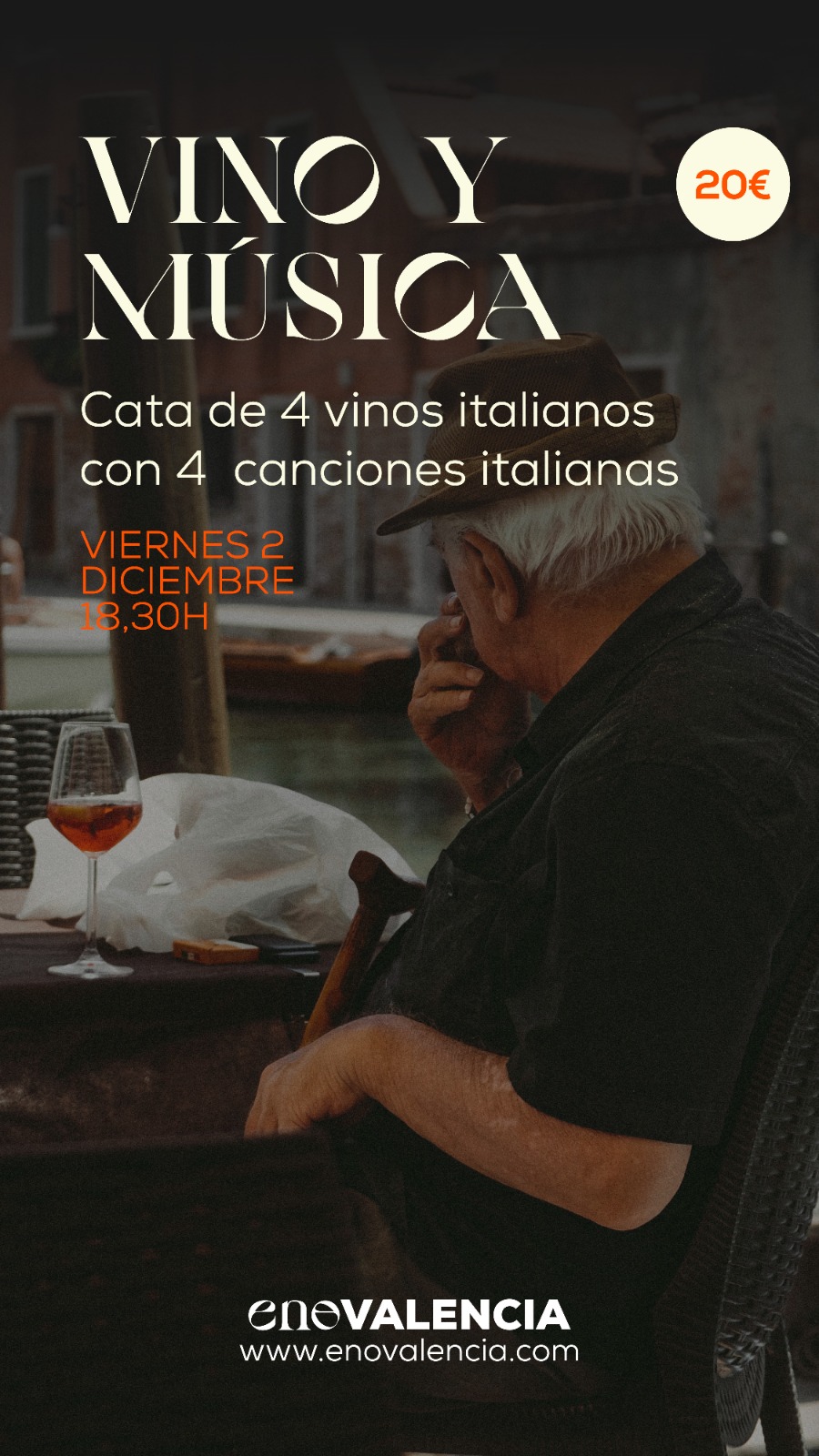 Vino y música 4 Vinos con 4 Canciones italianas live (Evento) EnoValencia - Cata, eventos y venta de vino 3