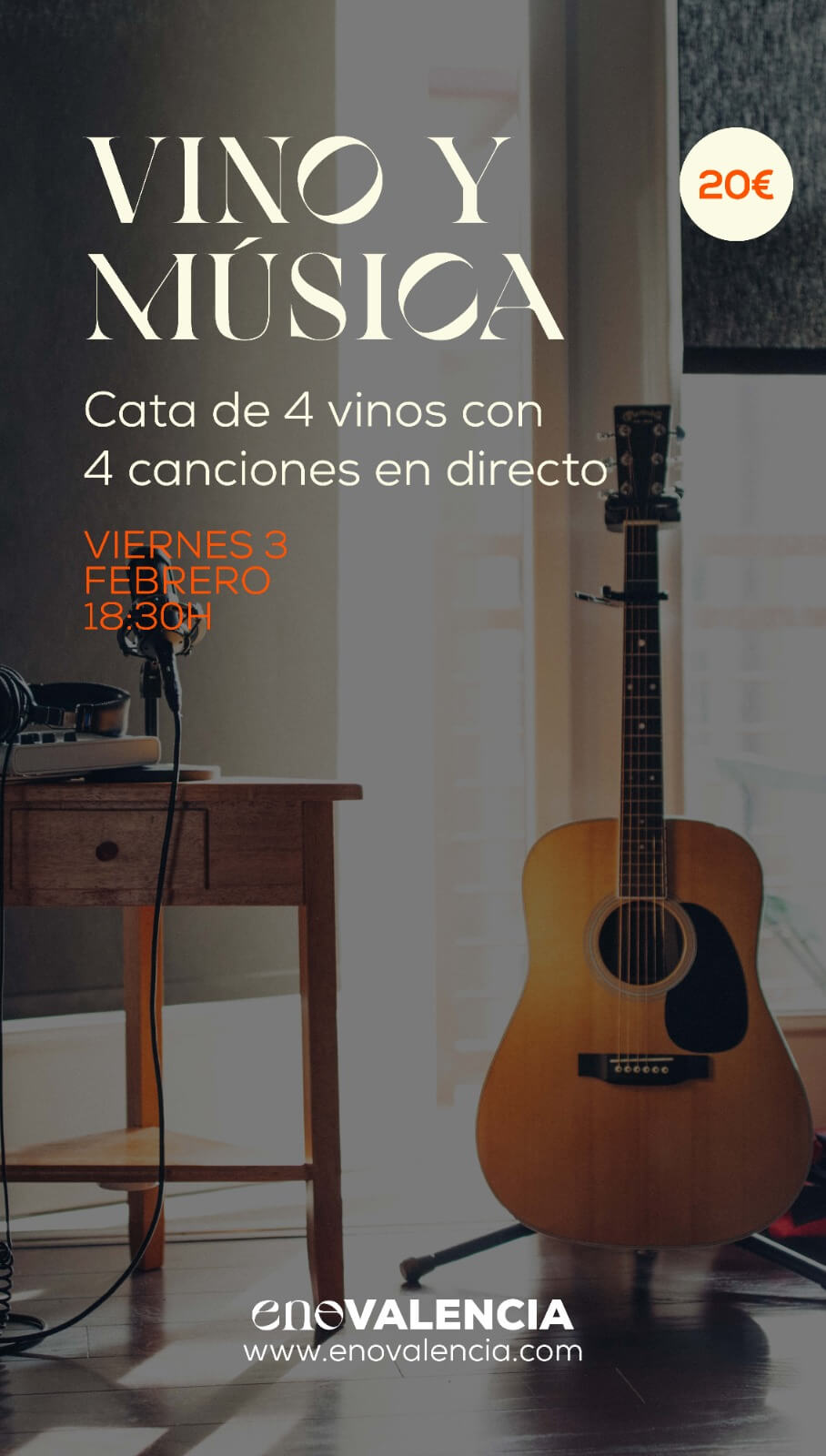 Vino y música 4 Vinos + 4 Canciones en Directo (Evento) EnoValencia - Cata, eventos y venta de vino 5
