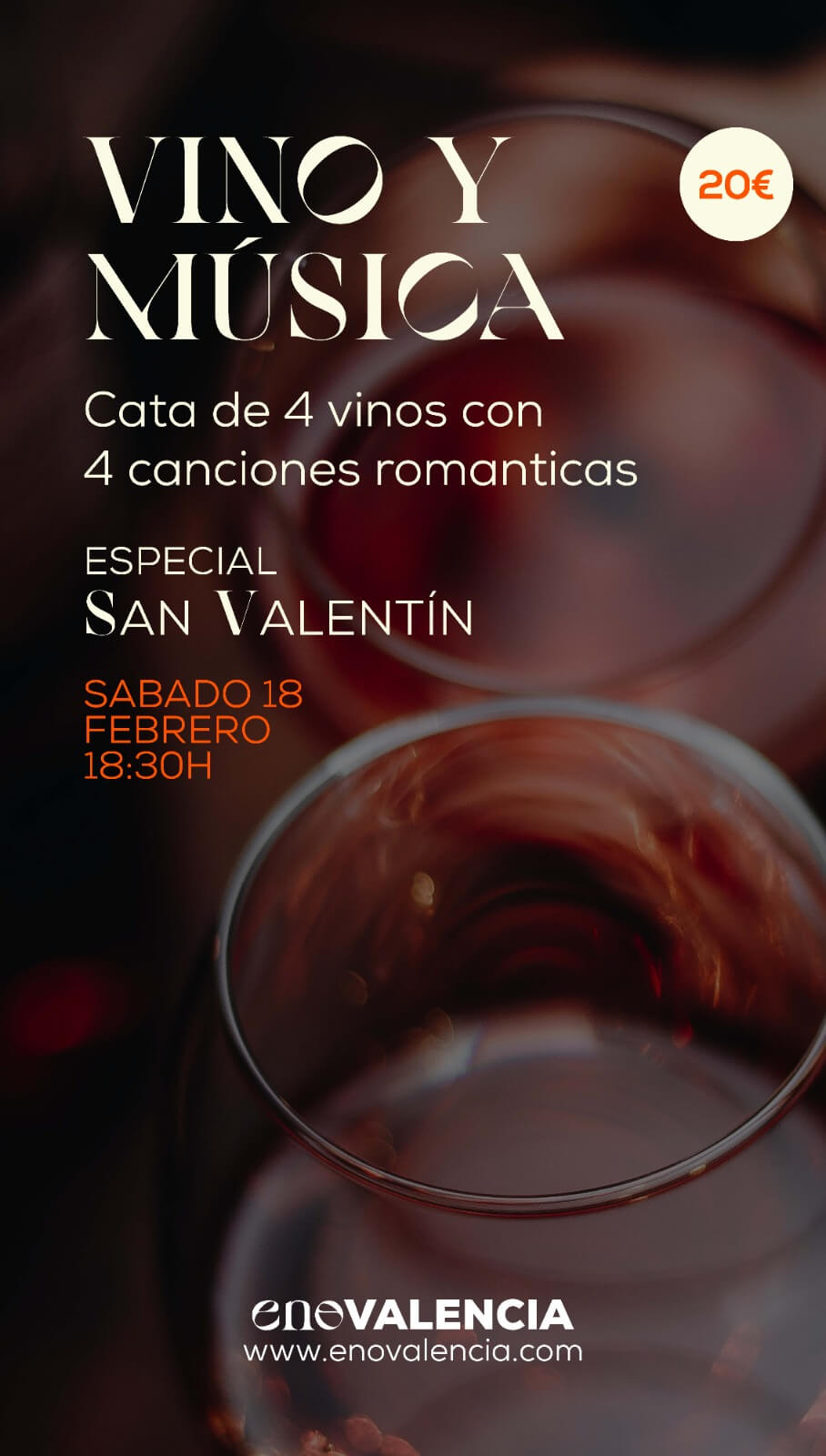 Vino y música 4 Vinos + 4 Canciones para San Valentín (Evento) EnoValencia - Cata, eventos y venta de vino 5