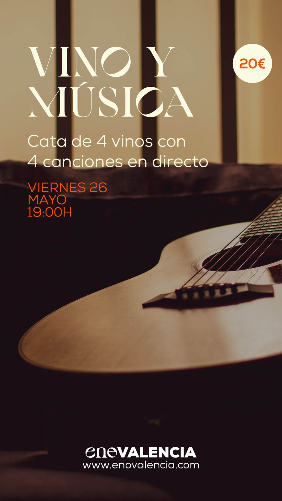 Vino y música 4 Vinos + 4 Canciones en Directo (Evento) EnoValencia - Cata, eventos y venta de vino 5