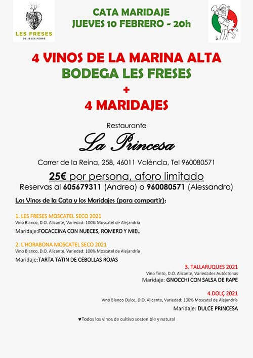 Cena Maridaje en Valencia - EnoValencia