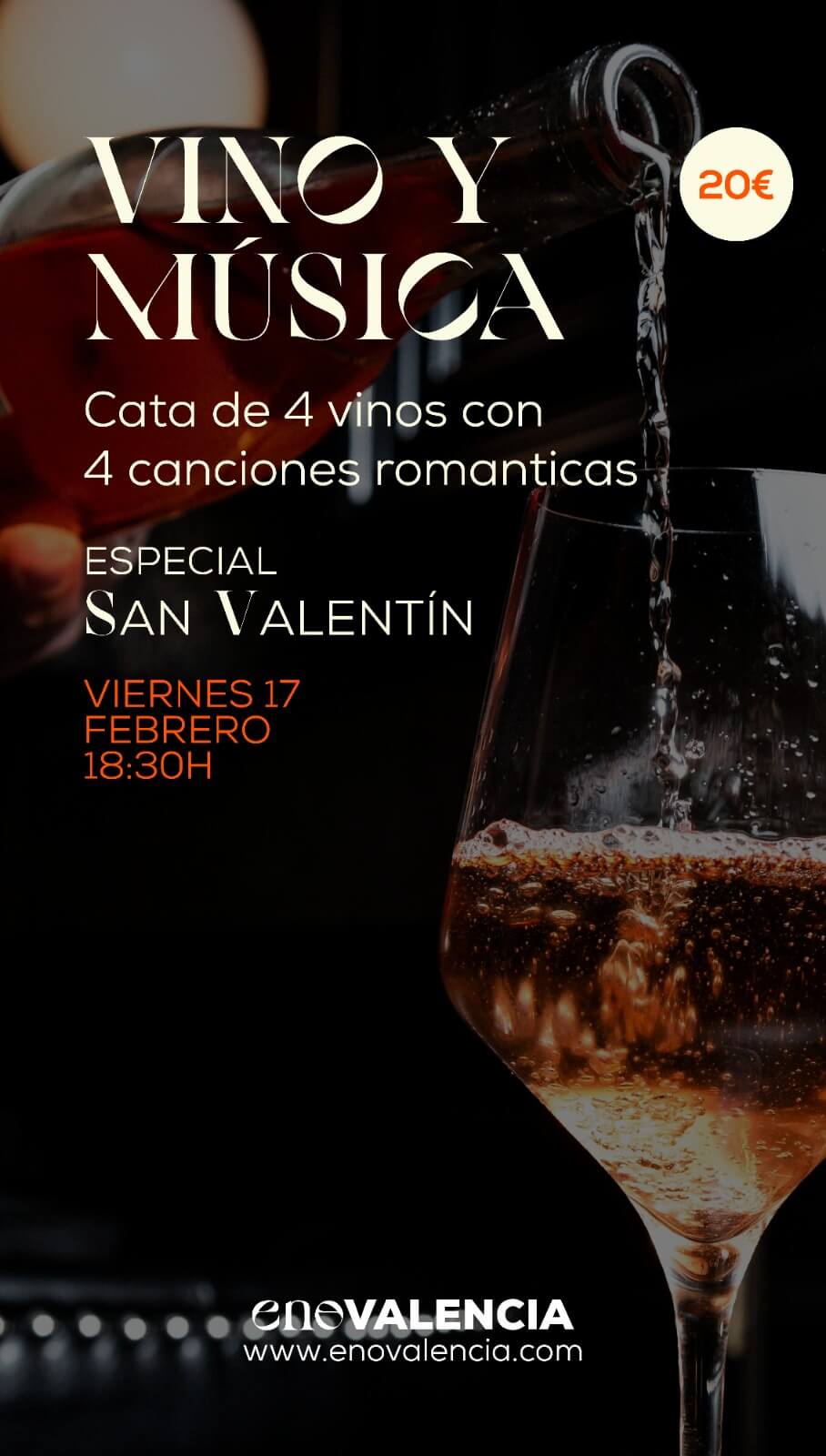 Vino y música 4 Vinos + 4 Canciones para San Valentín (Evento) EnoValencia - Cata, eventos y venta de vino 3